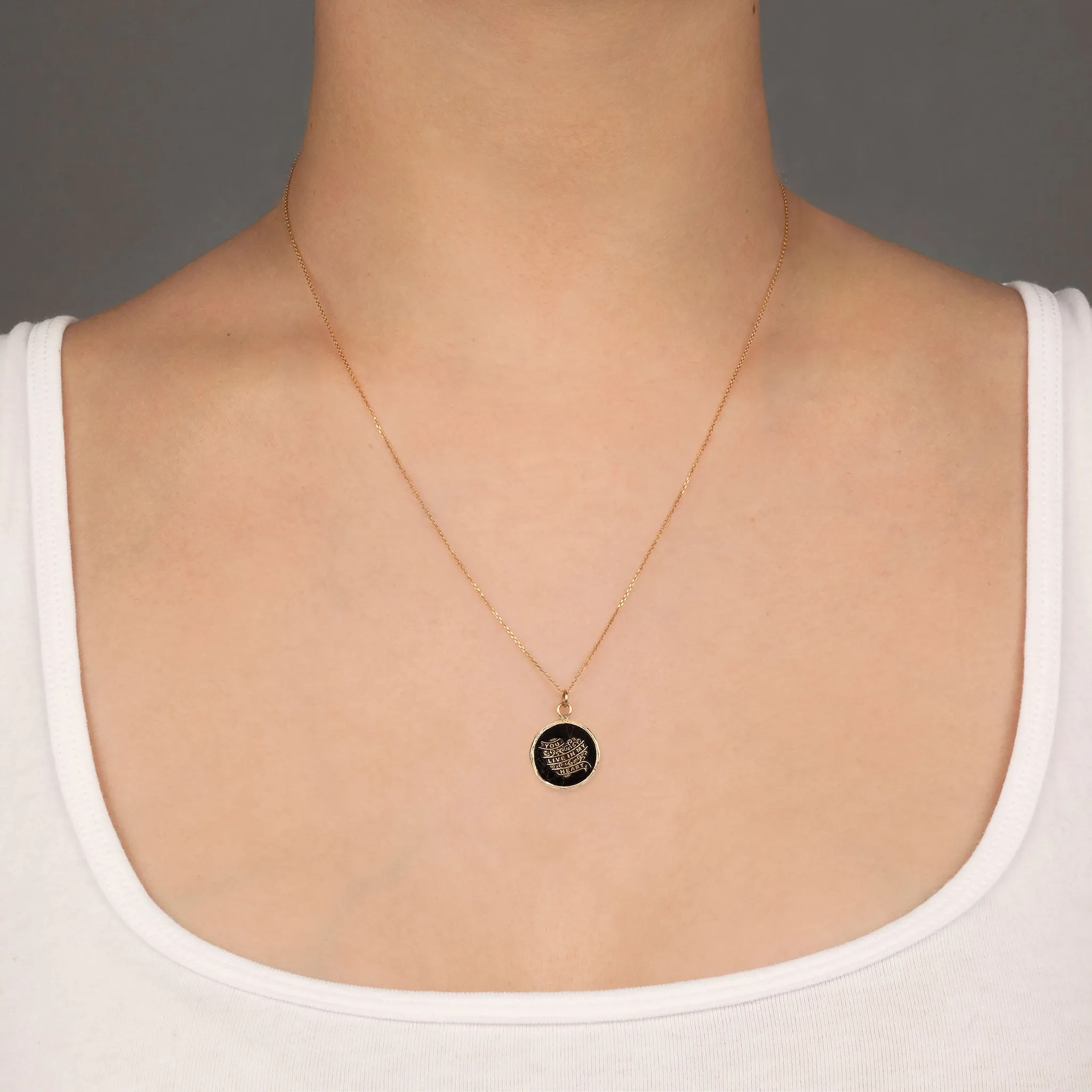 You Live in My Heart 14K Gold Talisman