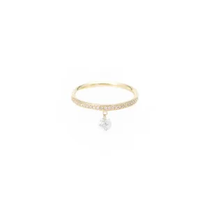 Zeus Pavéd 18K Gold Ring w. Diamonds